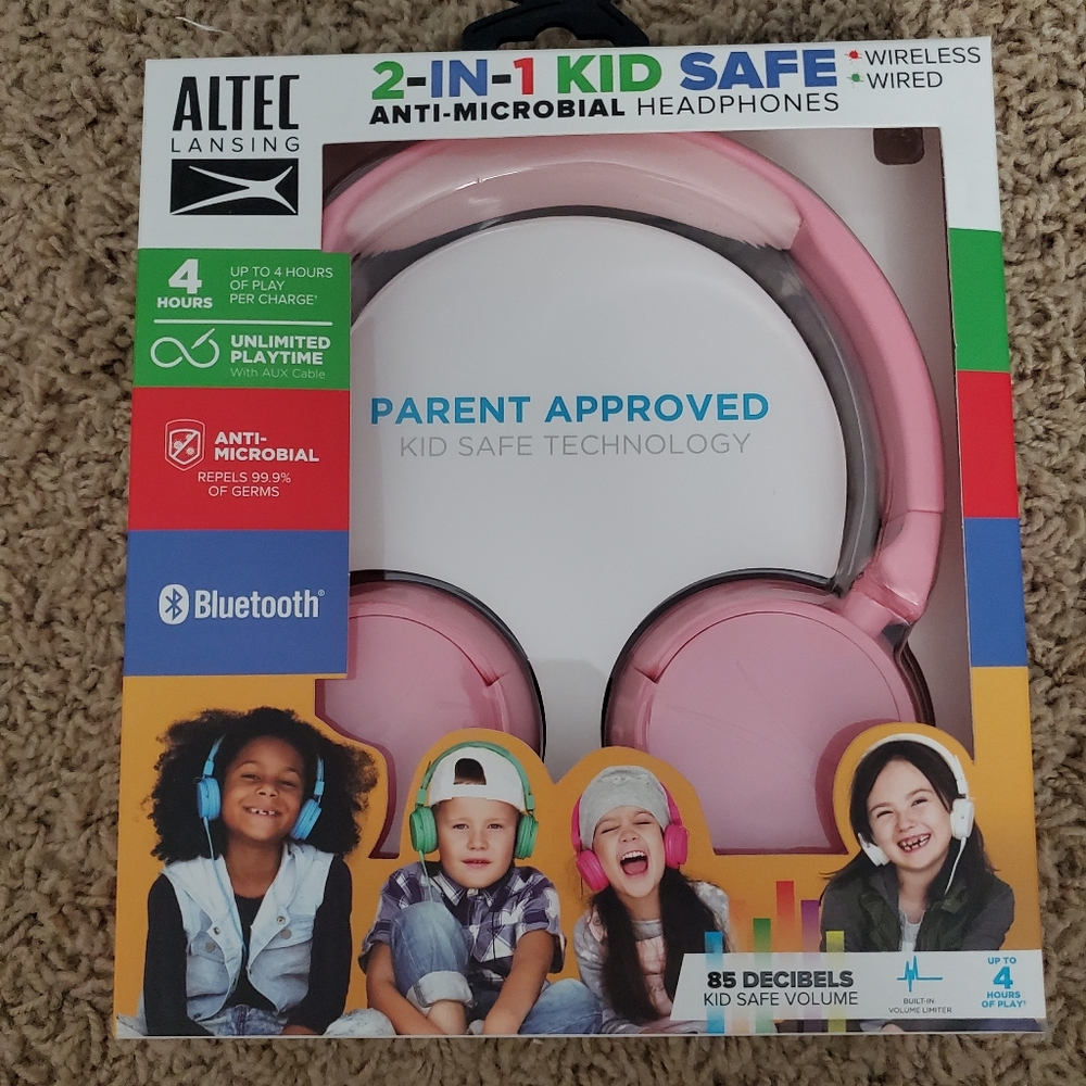 Altec Lansing 2 N 1 Wireless- Two Tone Over The Ear Wireless Noise Canceling